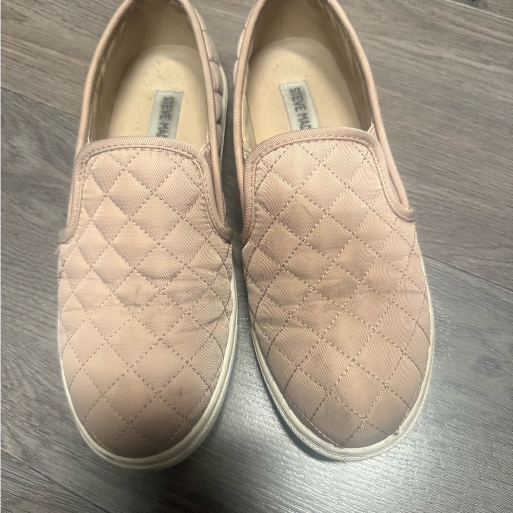 Steve Madden Quilted Blush Slip-On Sneakers